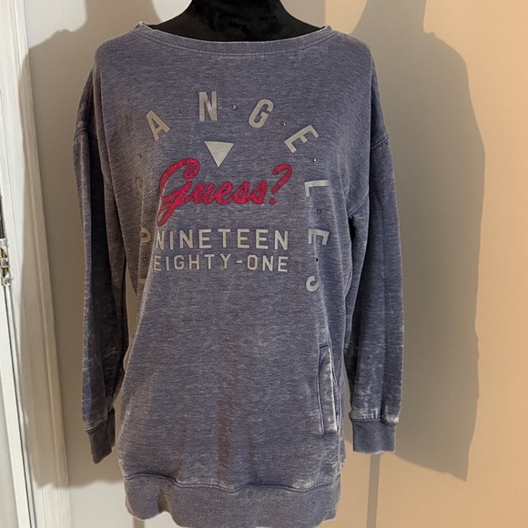 Guess Gray and Pink Sweatshirt - Picture 1 of 6